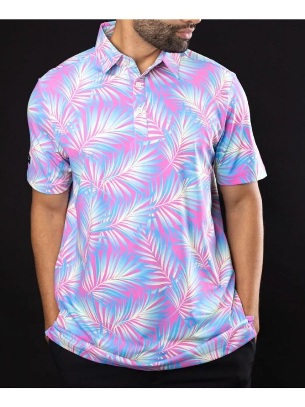 SUNDAY SWAGGER signature polo in maldives print size XL